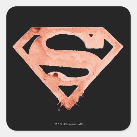 Coffee S-symbool - rood Vierkante Sticker (Voorkant)