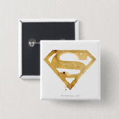 Coffee S-symbool Vierkante Button 5,1 Cm (Voorkant /achterkant)