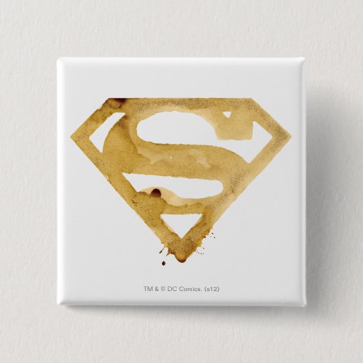 Coffee S-symbool Vierkante Button 5,1 Cm (Voorkant)
