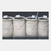 Coffee Sacks 1990 Rechthoekige Sticker (Voorkant)