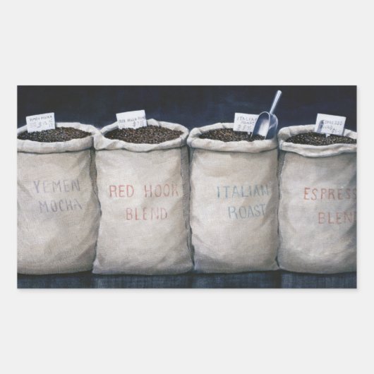 Coffee Sacks 1990 Rechthoekige Sticker (Voorkant)