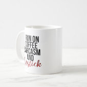 Coffee Sarcasm & Lipstick Koffiemok (Voorkant links)