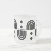 "Coffee Says Pause" Mok van het moderne matglas (Voorkant rechts)