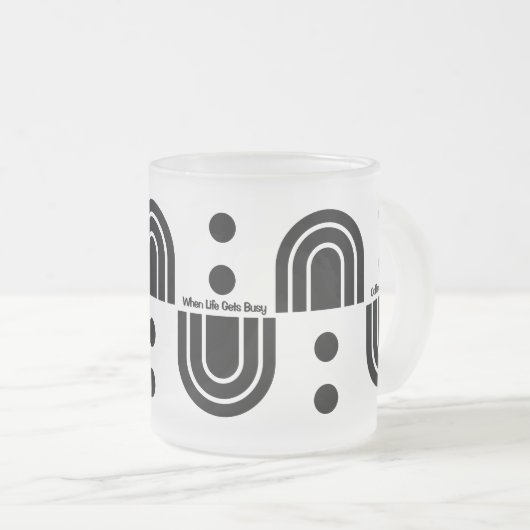 "Coffee Says Pause" Mok van het moderne matglas (Voorkant rechts)