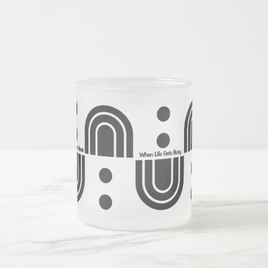 "Coffee Says Pause" Mok van het moderne matglas (Center)