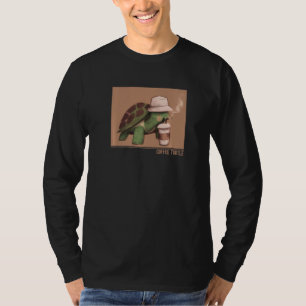 Coffee Schildpad Mooi getekende bijtschildpad T-shirt