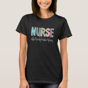 Coffee Scrubs en Rubber Handschoenen Nurse Life T- T-shirt