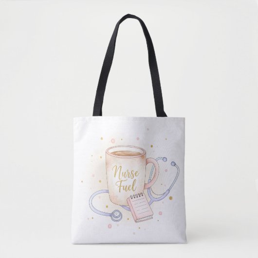 Coffee, Scrubs & Kindness Tote Bag (Voorkant)