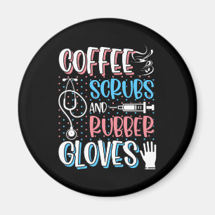 COFFEE SCRUBS RUBBER GLOVES RN Geregistreerde verp Magneet
