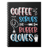 COFFEE SCRUBS RUBBER GLOVES RN Registered Nurse Notitieboek (Voorkant)