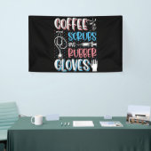 COFFEE SCRUBS RUBBER GLOVES RN Registered Nurse Spandoek (Beurs)