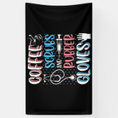 COFFEE SCRUBS RUBBER GLOVES RN Registered Nurse Spandoek (Verticaal)