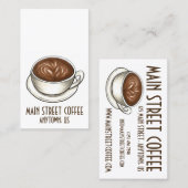 Coffee Seattle Latte Coffee Shop Cafe Barista Cup Visitekaartje (Voorkant / Achterkant)