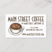 Coffee Seattle Latte Coffee Shop Cafe Barista Cup Visitekaartje (Achterkant)