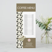 Coffee Shop Barista Latte Logo Menu (Staand voorkant)
