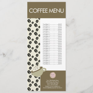 Coffee Shop Barista Latte Logo Menu
