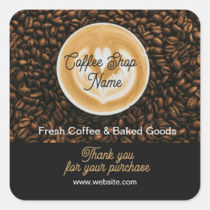 Coffee Shop Bedankt Sticker Cafe Bedankt