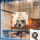 Coffee Shop Bedrijfsfront Medium Aanpassen  Raamsticker (Cafe Raam)