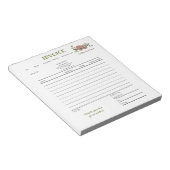 Coffee Shop Business Invoice Notepad Notitieblok (Schuin)