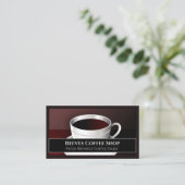 Coffee Shop Cafe Business Card Visitekaartje (Staand voorkant)