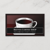 Coffee Shop Cafe Business Card Visitekaartje (Voorkant)