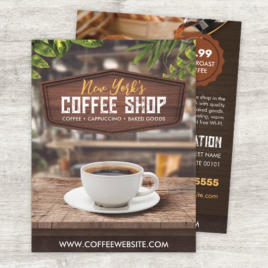 Coffee Shop Cafe Flyer Sjabloon