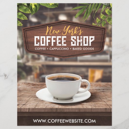 Coffee Shop Cafe Flyer Sjabloon (Voorkant)