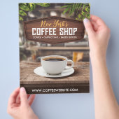 Coffee Shop Cafe Flyer Sjabloon (Hand)