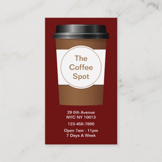 Coffee Shop Clever Visitekaartjes (Voorkant)