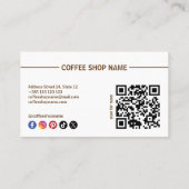 Coffee Shop Eenvoudige QR Code Loyalty Kaart (Achterkant)