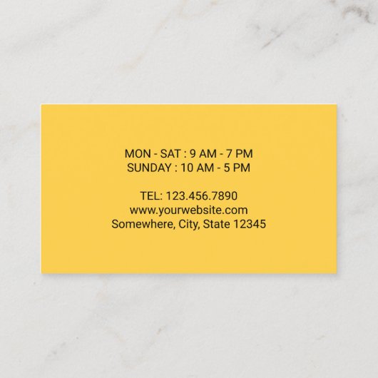 Coffee Shop Gold Customer Loyalty Punch Kaart (Achterkant)