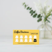 Coffee Shop Gold Customer Loyalty Punch Kaart (Staand voorkant)