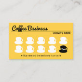 Coffee Shop Gold Customer Loyalty Punch Kaart (Voorkant)