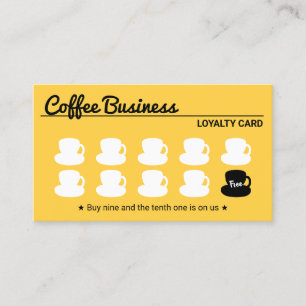 Coffee Shop Gold Customer Loyalty Punch Kaart