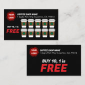 Coffee Shop Koop 10 Get 1 CUSTOM Klantenkaartje (Voorkant / Achterkant)