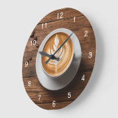 Coffee Shop Latte Cappuccino op tafel Art Grote Klok (Hoek)