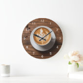 Coffee Shop Latte Cappuccino op tafel Art Grote Klok (Huis)