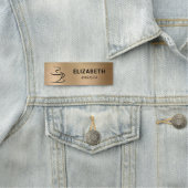 Coffee Shop Logo Gold Naamplaatje (In situ)