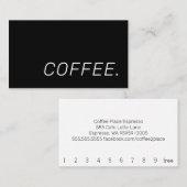Coffee Shop Loyaliteit Eenvoudige Punch Rube Klantenkaartje (Voorkant / Achterkant)