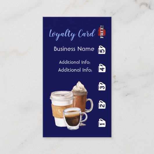Coffee Shop Loyalty Kaart 4 (Voorkant)