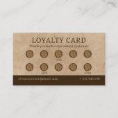 Coffee Shop Loyalty Kaart Visitekaartje (Voorkant)