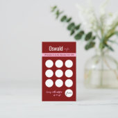 Coffee Shop Loyalty Reward Card Stamp Card (Staand voorkant)