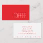 Coffee Shop Loyalty Simple Punch (Voorkant / Achterkant)