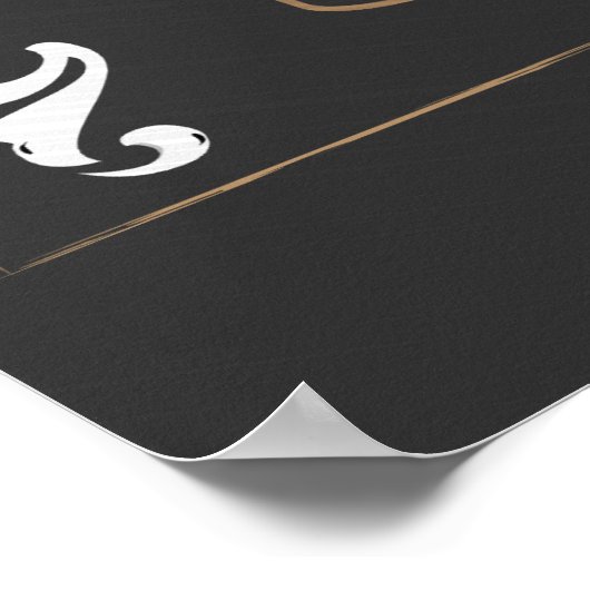 Coffee Shop Retro logo toevoegen Menu Poster (Hoek)