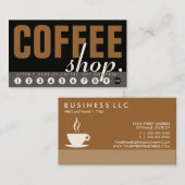 Coffee Shop Rewards-programma Klantenkaartje (Voorkant / Achterkant)