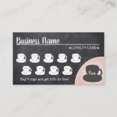 Coffee Shop Rustic Chalkboard Loyalty Punch Kaart (Voorkant)