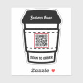 Coffee Shop Scan om QR-code E menu Sticker te best (Vel)