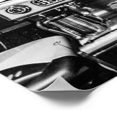 Coffee Shop Scene met Espressomachine Poster (Hoek)