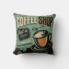 Coffee Shop Vintage Kussen