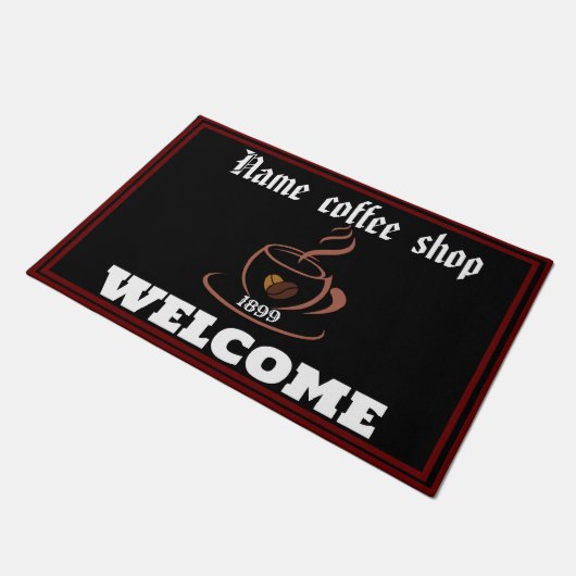 Coffee Shop Welkom restaurant Gepersonaliseerde na Deurmat (Schuin)